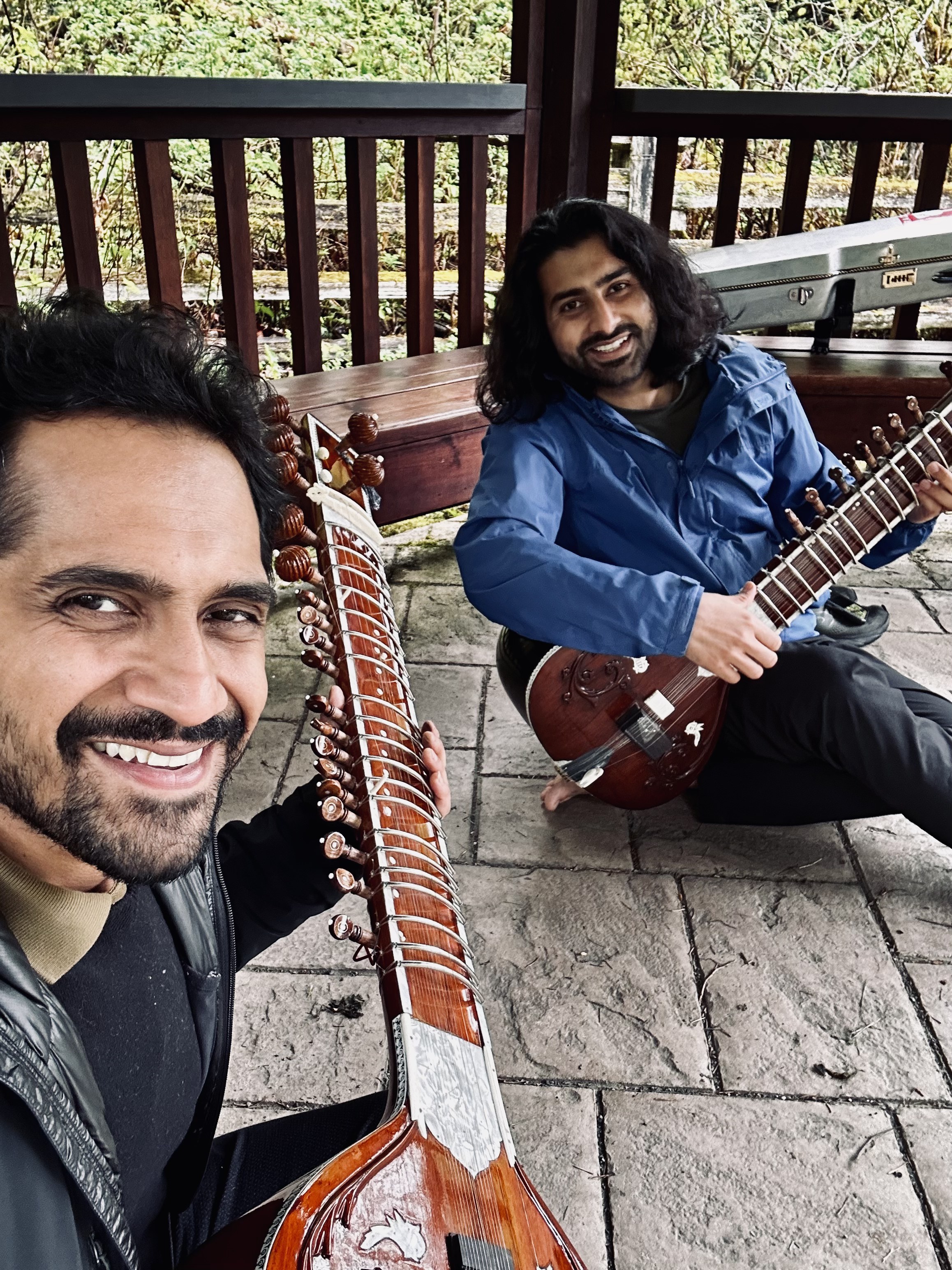 With Guruji — sitar session